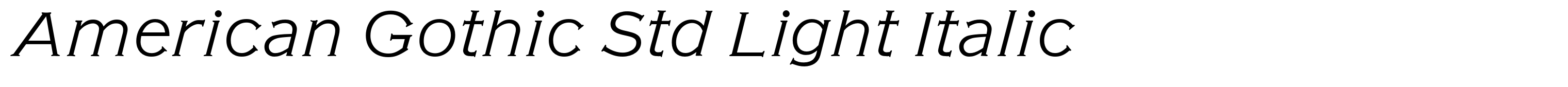 American Gothic Std Light Italic