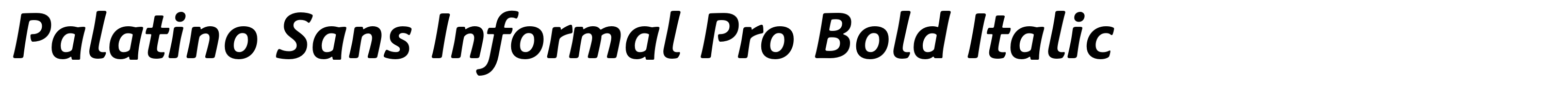 Palatino Sans Informal Pro Bold Italic