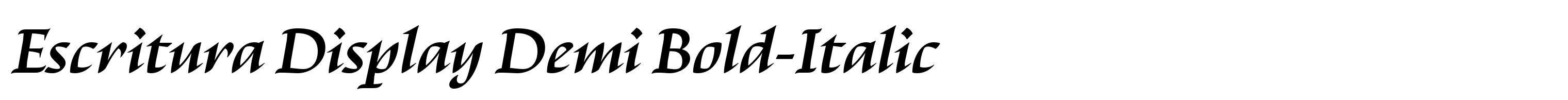 Escritura Display Demi Bold-Italic
