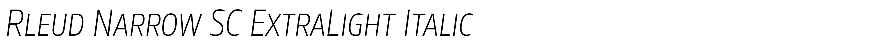 Rleud Narrow SC ExtraLight Italic