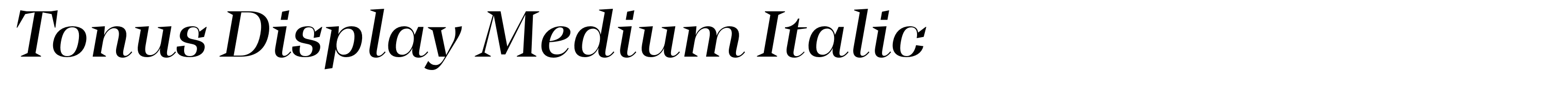 Tonus Display Medium Italic
