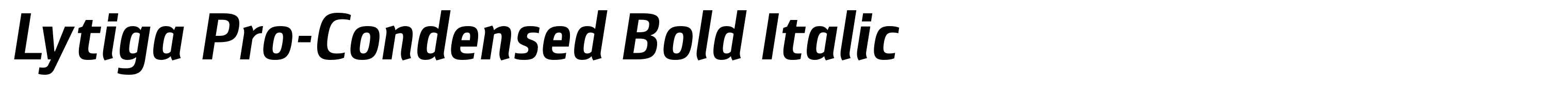 Lytiga Pro-Condensed Bold Italic