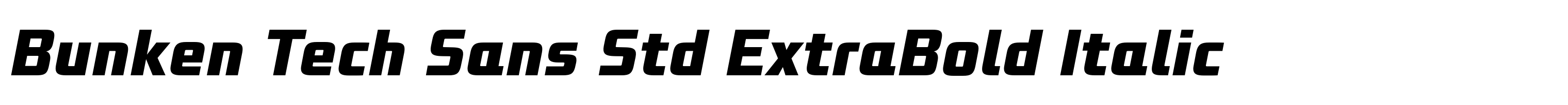 Bunken Tech Sans Std ExtraBold Italic