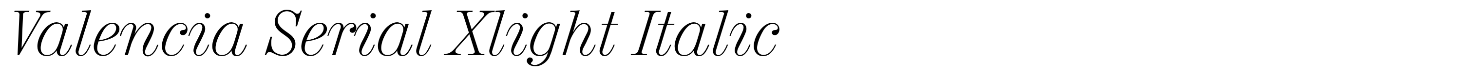 Valencia Serial Xlight Italic