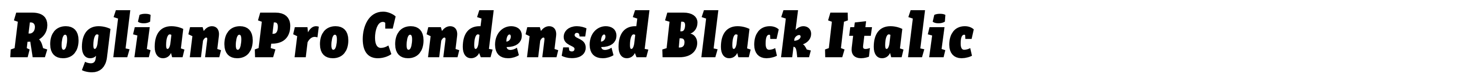 RoglianoPro Condensed Black Italic