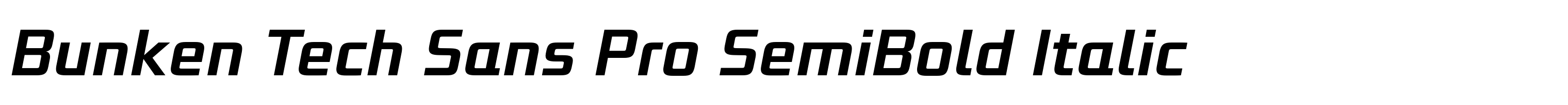 Bunken Tech Sans Pro SemiBold Italic