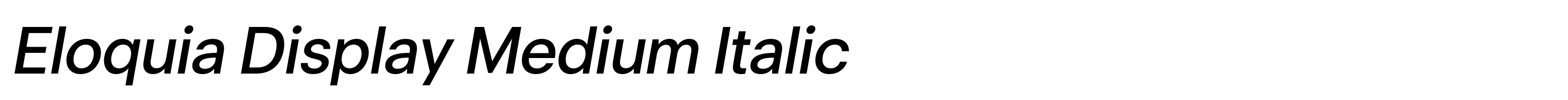 Eloquia Display Medium Italic