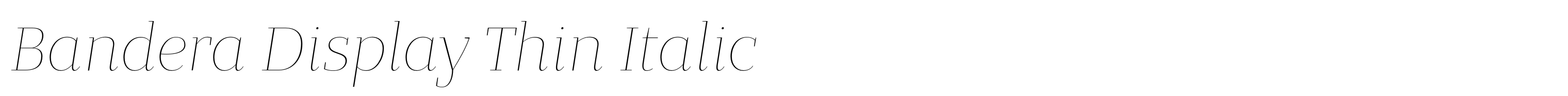 Bandera Display Thin Italic