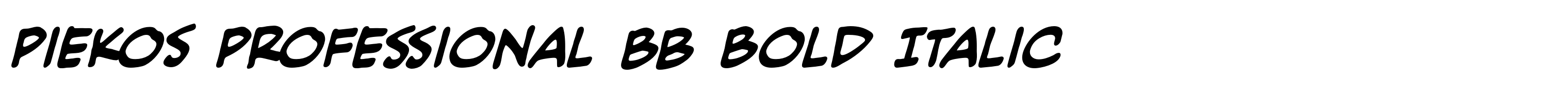 Piekos Professional BB Bold Italic