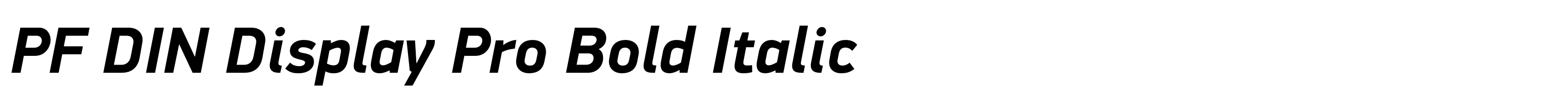 PF DIN Display Pro Bold Italic