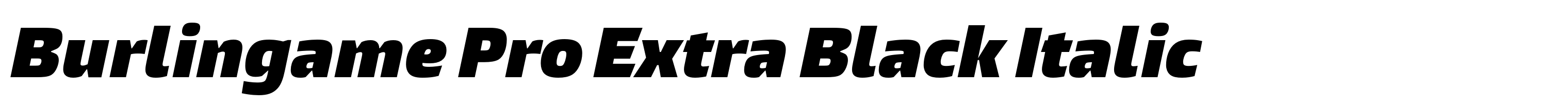 Burlingame Pro Extra Black Italic