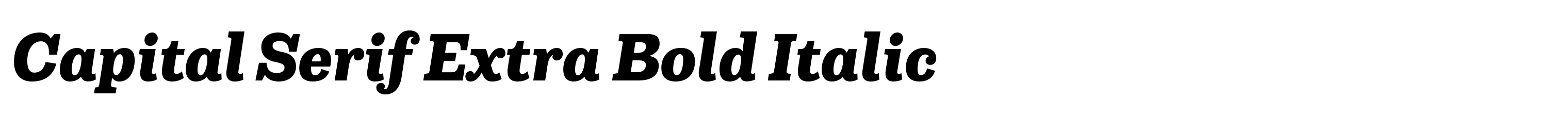 Capital Serif Extra Bold Italic