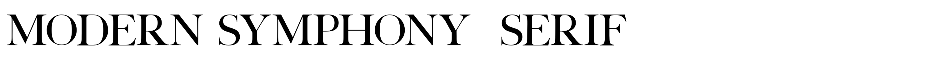 Modern Symphony  Serif