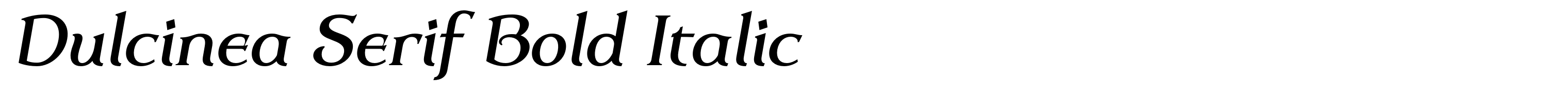 Dulcinea Serif Bold Italic