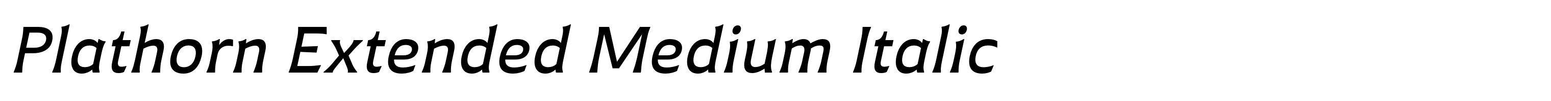 Plathorn Extended Medium Italic