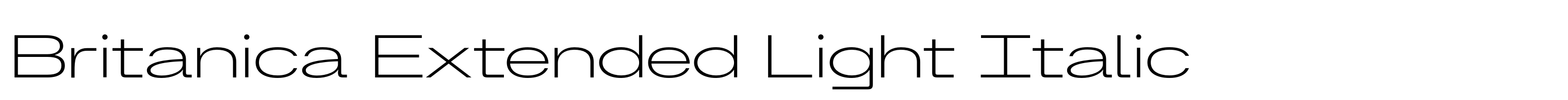 Britanica Extended Light Italic