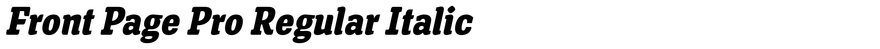 Front Page Pro Regular Italic