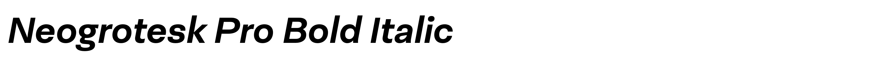 Neogrotesk Pro Bold Italic