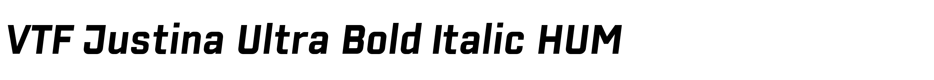 VTF Justina Ultra Bold Italic HUM