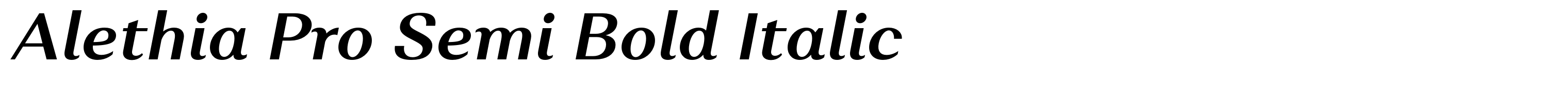 Alethia Pro Semi Bold Italic
