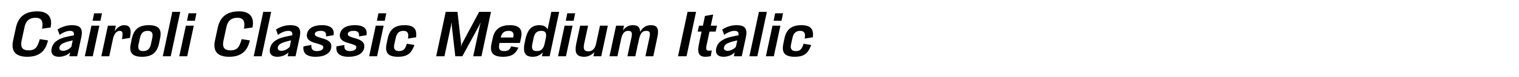 Cairoli Classic Medium Italic