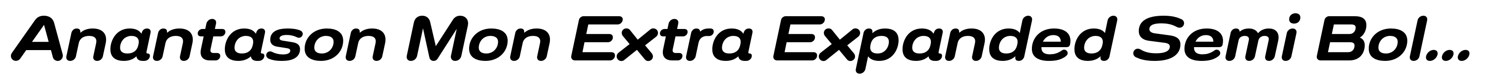Anantason Mon Extra Expanded Semi Bold Italic