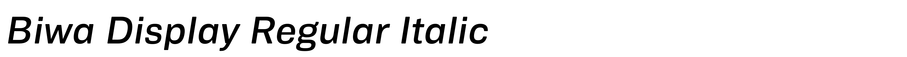 Biwa Display Regular Italic