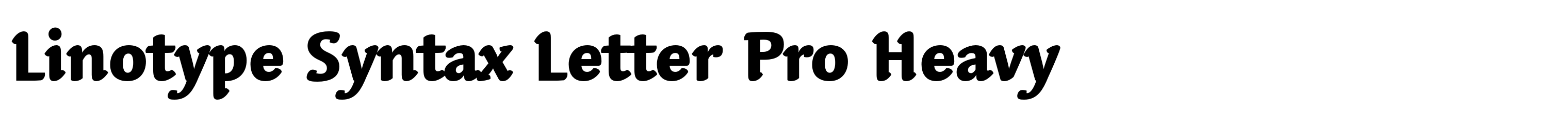Linotype Syntax Letter Pro Heavy
