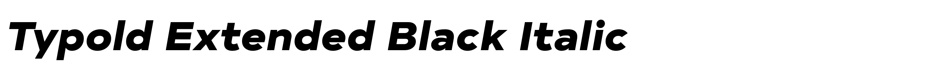 Typold Extended Black Italic