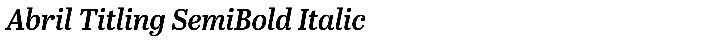 Abril Titling SemiBold Italic
