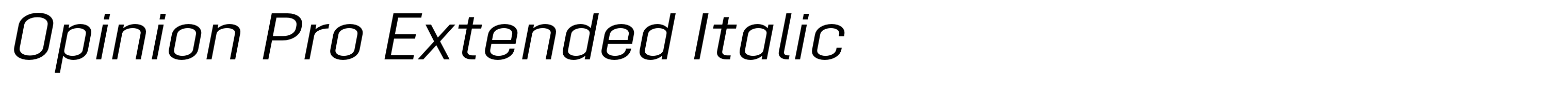 Opinion Pro Extended Italic
