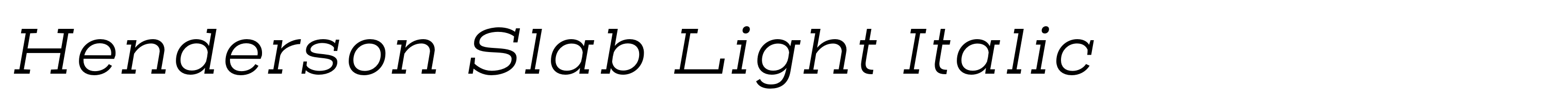 Henderson Slab Light Italic