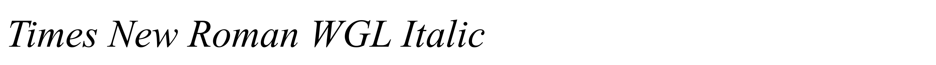 Times New Roman WGL Italic