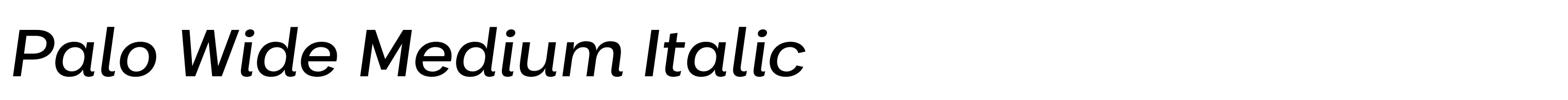 Palo Wide Medium Italic