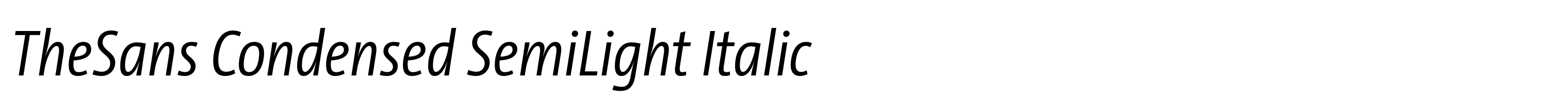 TheSans Condensed SemiLight Italic