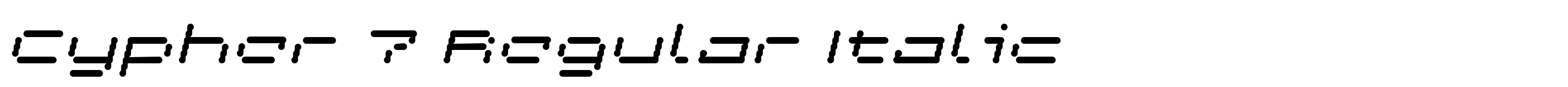 Cypher 7 Regular Italic