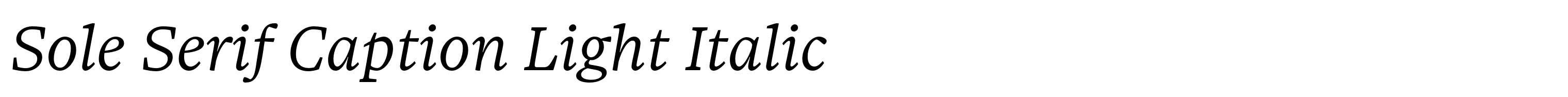 Sole Serif Caption Light Italic