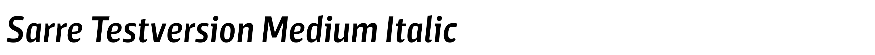 Sarre Testversion Medium Italic