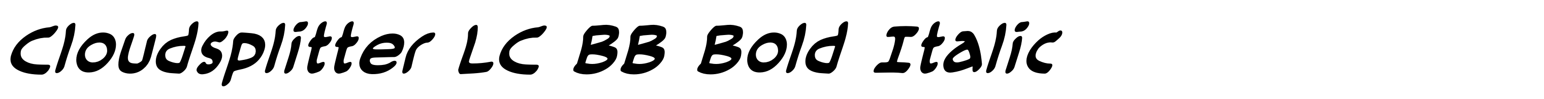 Cloudsplitter LC BB Bold Italic