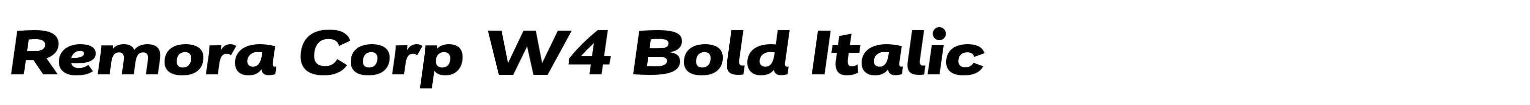 Remora Corp W4 Bold Italic