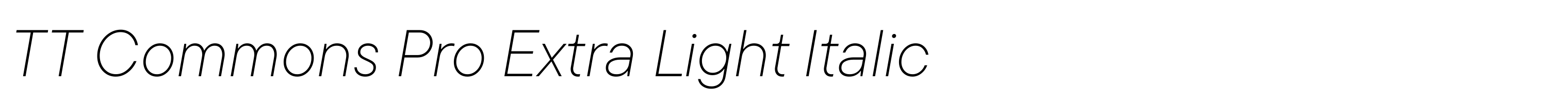 TT Commons Pro Extra Light Italic