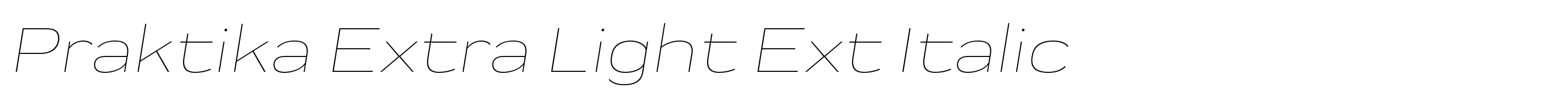 Praktika Extra Light Ext Italic