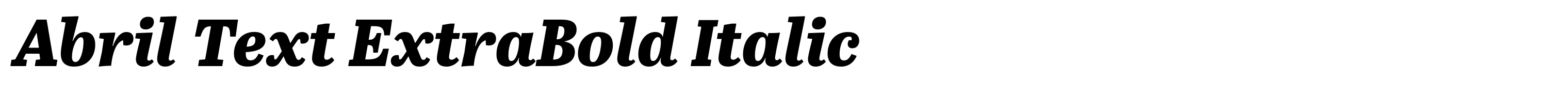Abril Text ExtraBold Italic
