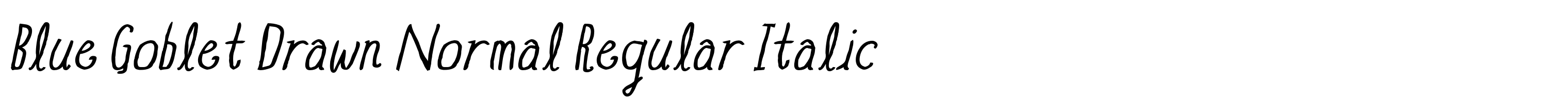 Blue Goblet Drawn Normal Regular Italic
