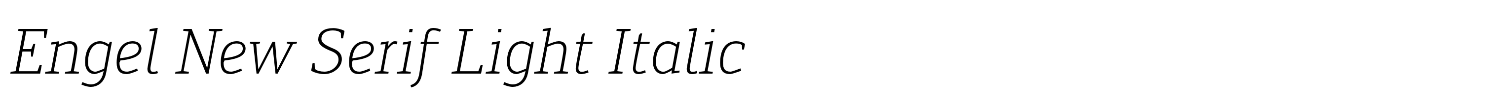 Engel New Serif Light Italic