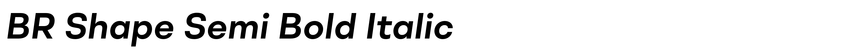 BR Shape Semi Bold Italic