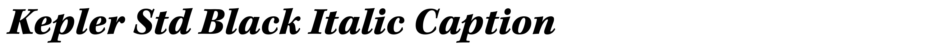 Kepler Std Black Italic Caption