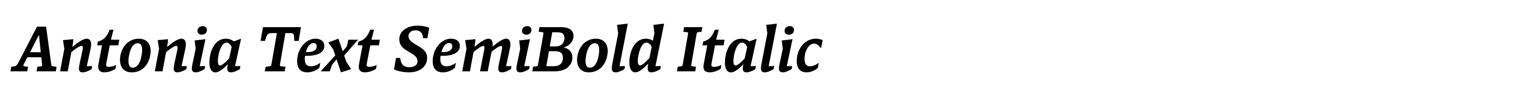 Antonia Text SemiBold Italic