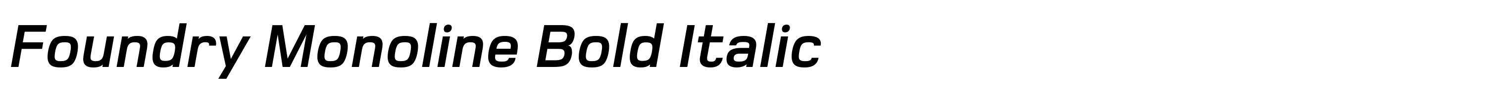 Foundry Monoline Bold Italic