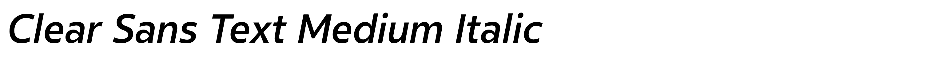 Clear Sans Text Medium Italic